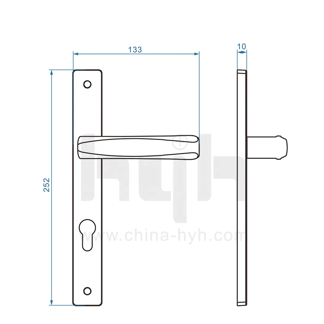 Guangdong-hyh Hardware Easy To Install Classical Style AB Finish Zinc Alloy Door Handle