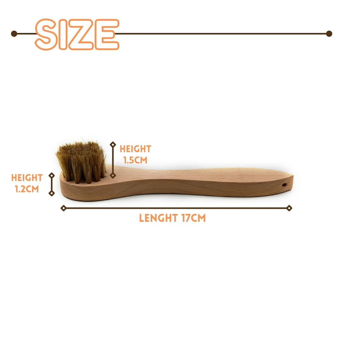 Elevate your shoe game to a new level of shine with our Natural Hair Polish Applicator Brush