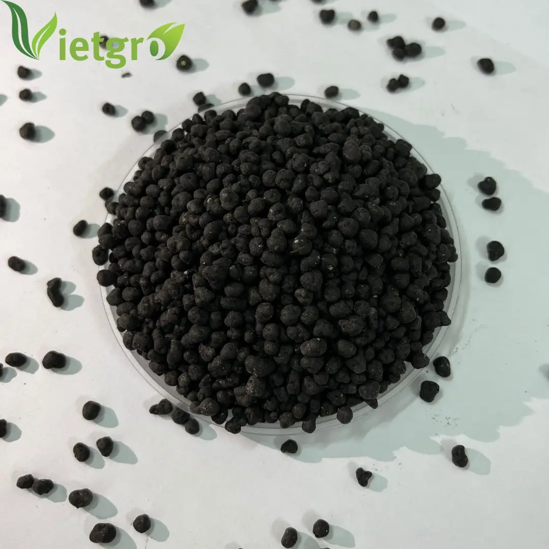 Vietgro Wholesale Organic Fertilizer NPK 2-1-1+30%OM origin Vietnam for Philippines - Black Granular