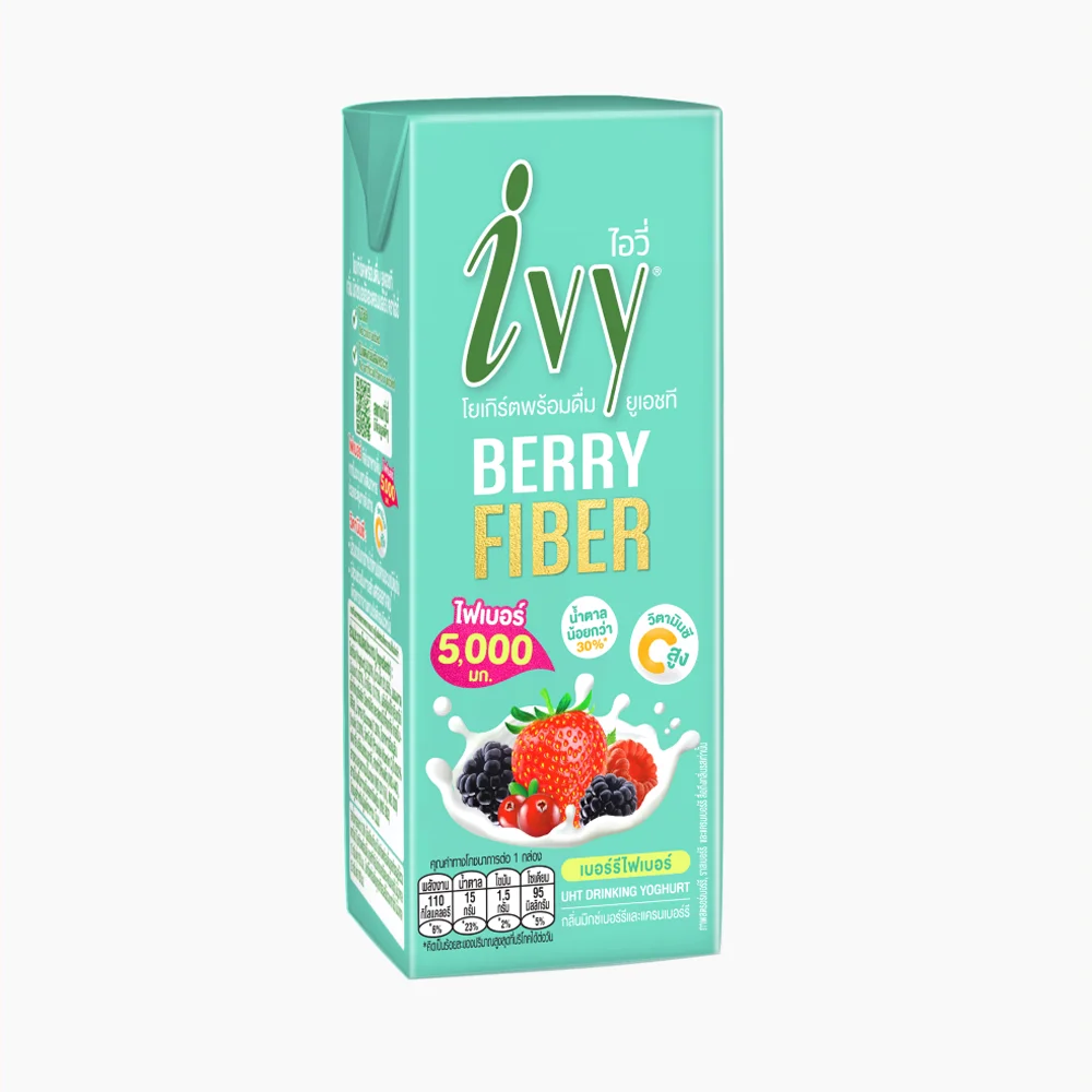 Thailand Product Ivy UHT DKY Fiber Mixed Berries And Cran 150 milliliter High Quality Delicious Taste Thailand