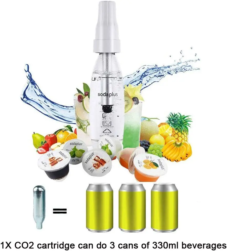 Portable Carbonated Soda and Sparkling Water Maker Machine for DIY Bubble Fruit Juice