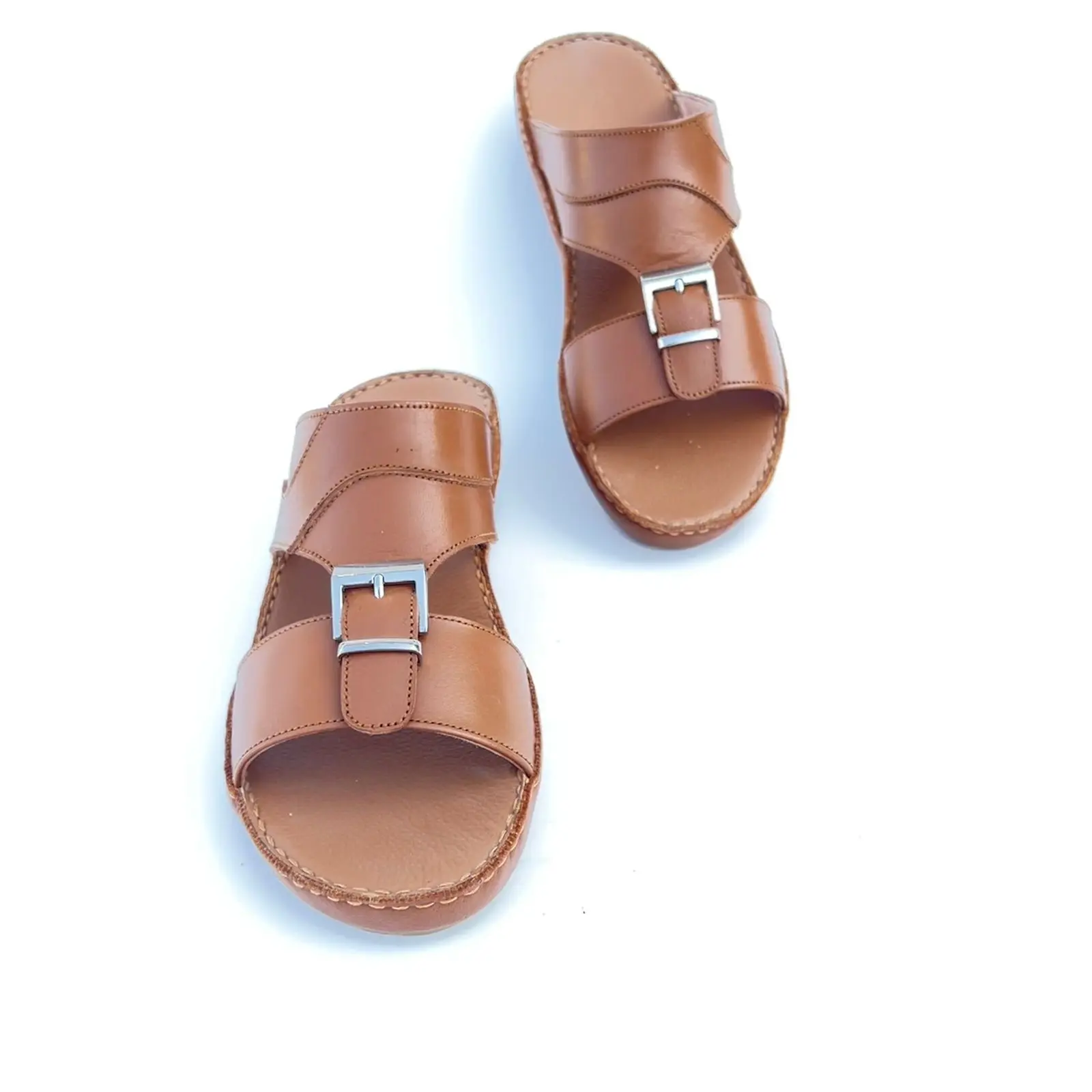 New designs sandals for men slides footwear with OEM service unisex slipper Arab sandals leather shoes
