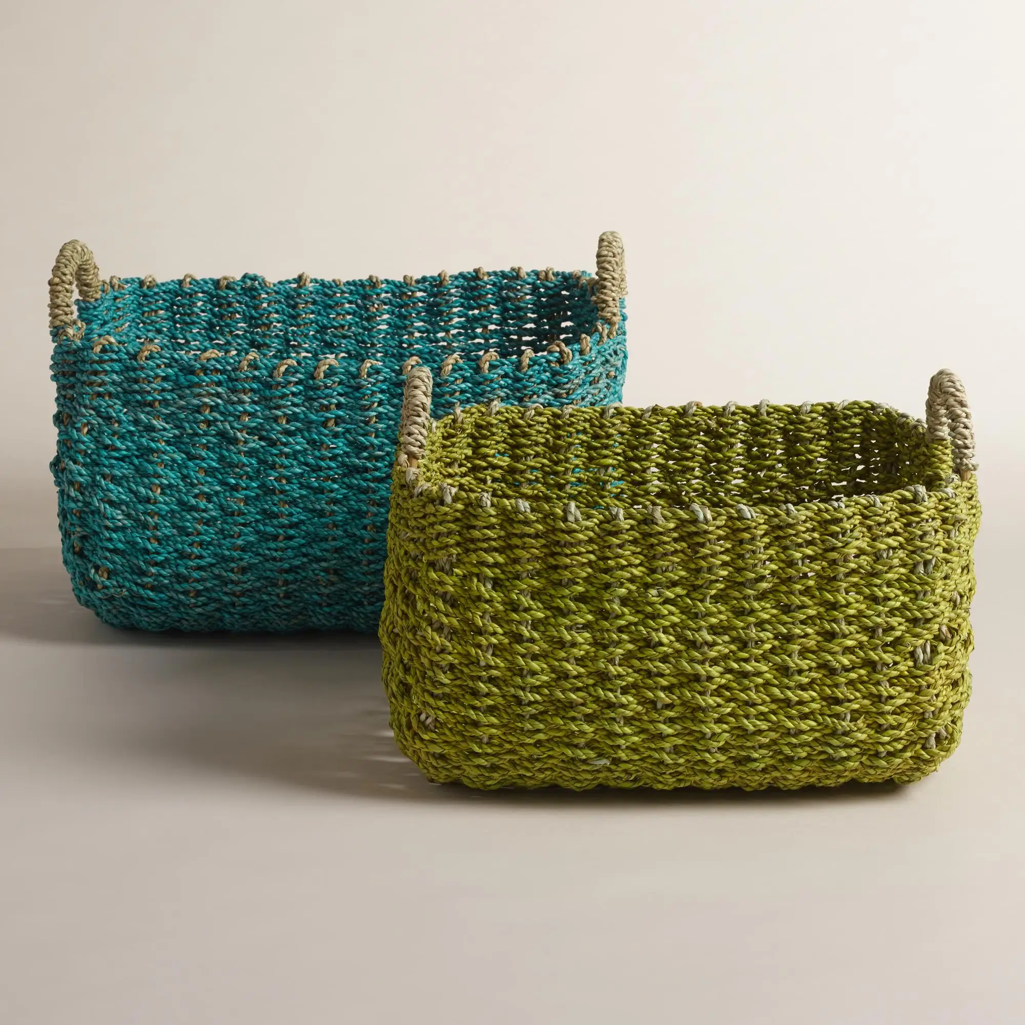 Хит продаж декоративная складная корзина для белья плетеная из водорослей в винтажном стиле бамбуковые изделия ручной работы