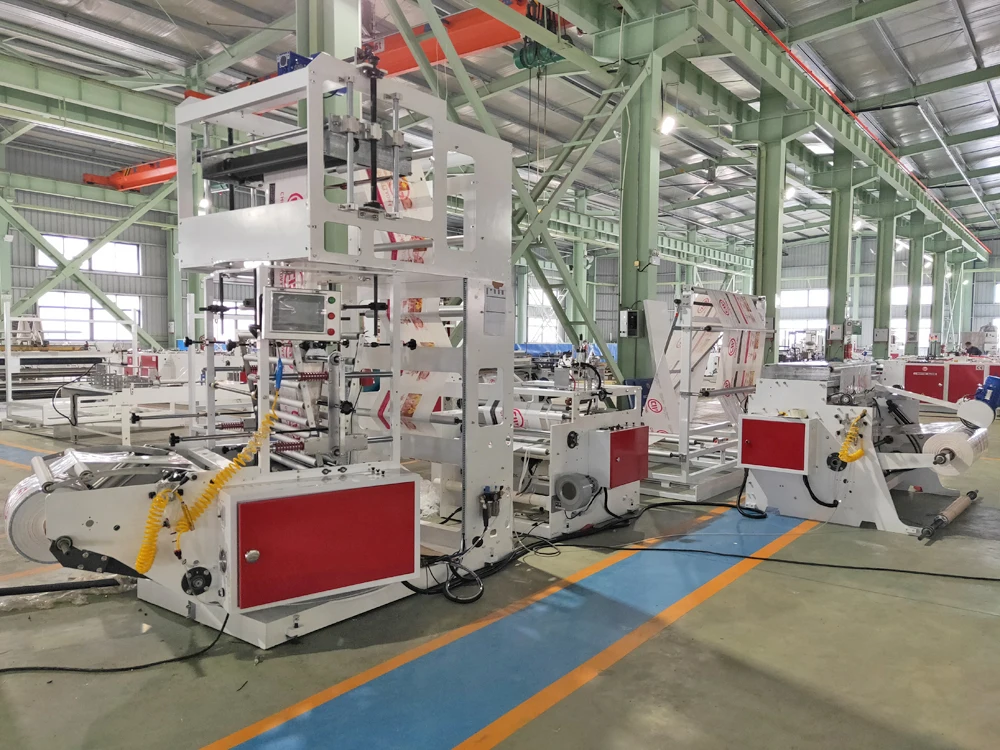 Super High Speed Plastic Film Folding Hot Slitting Rewinding Machine with 4pcs Servo Motor