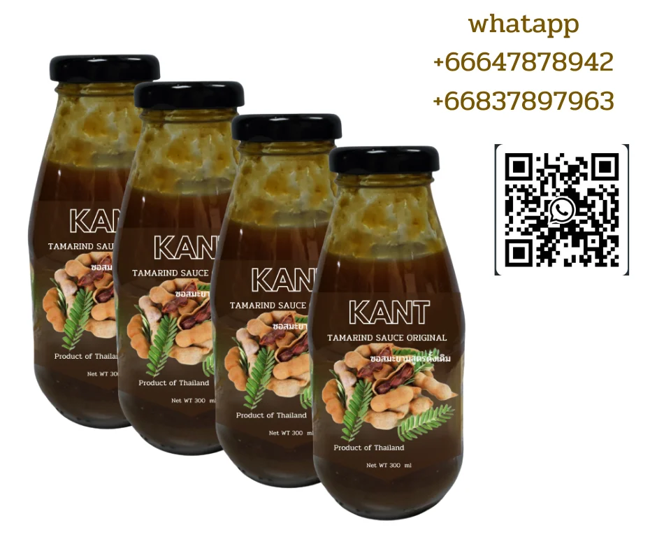 KANT Tamarind Sauce Thai Original Product Premium Grade From Thailand 300 ML In Glass Bottle OEM box fruit 100% vegan gold bar