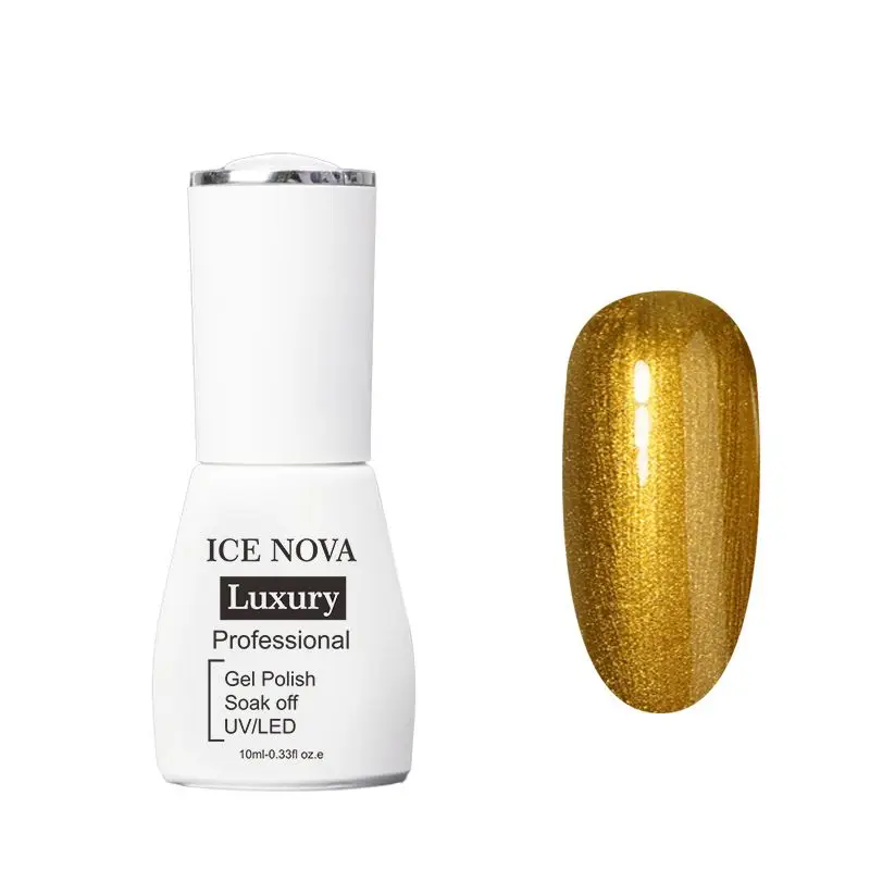 ICE NOVA Gold Silver Reflective Glitter Line Nail Gel 20 Color High-density Painting Gel Super-bright Metallic Gold Line Gel
