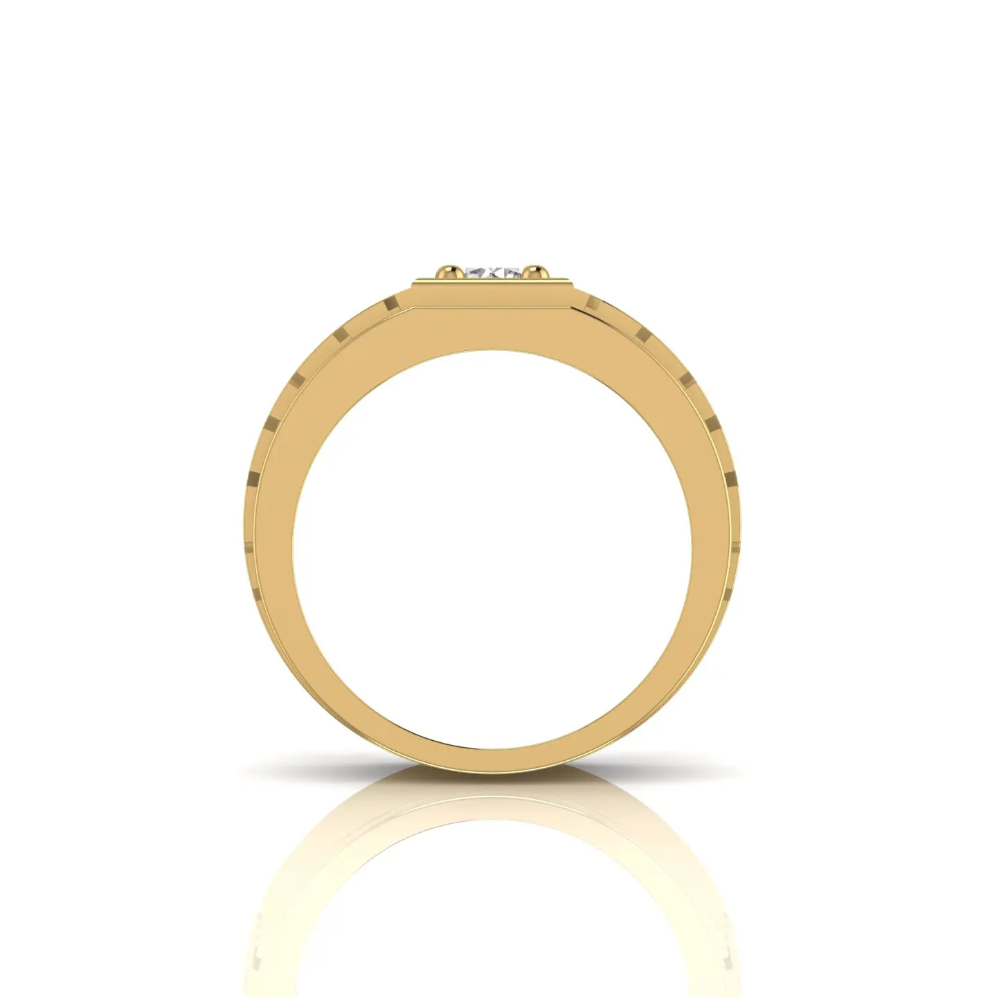 Мужское обручальное кольцо из цельного желтого белого розового золота 18 карат с одним пасьянсом лабораторные ювелирные изделия со стразами помолвка модный подарок для вечеринки