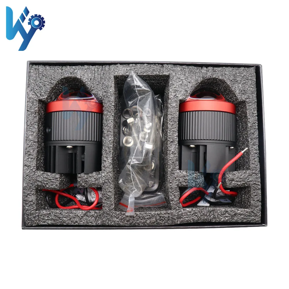 NEW KYWDP001 Mini Led Motorcycle ATV SUV Tractor Led Headlight Laser Light 12V Dual Color Driving Fog Projector Lens LED