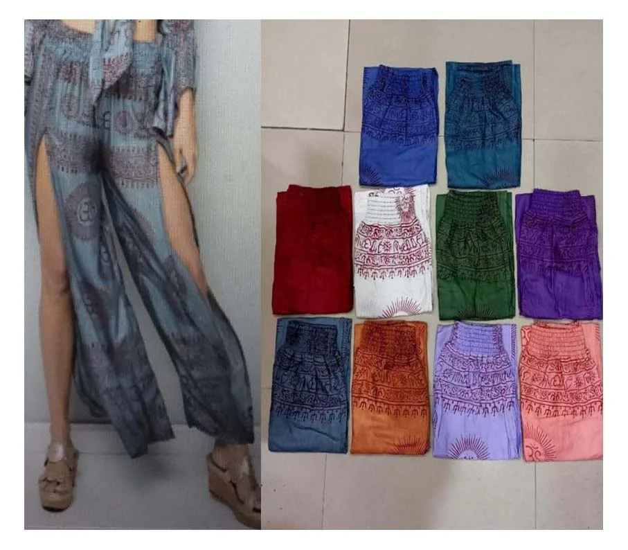 High Quality Tie-Dye Hearne Palazzo Leggings for Women and Girls Summer Wear Export from Indian Manufacturer GC-AP-992