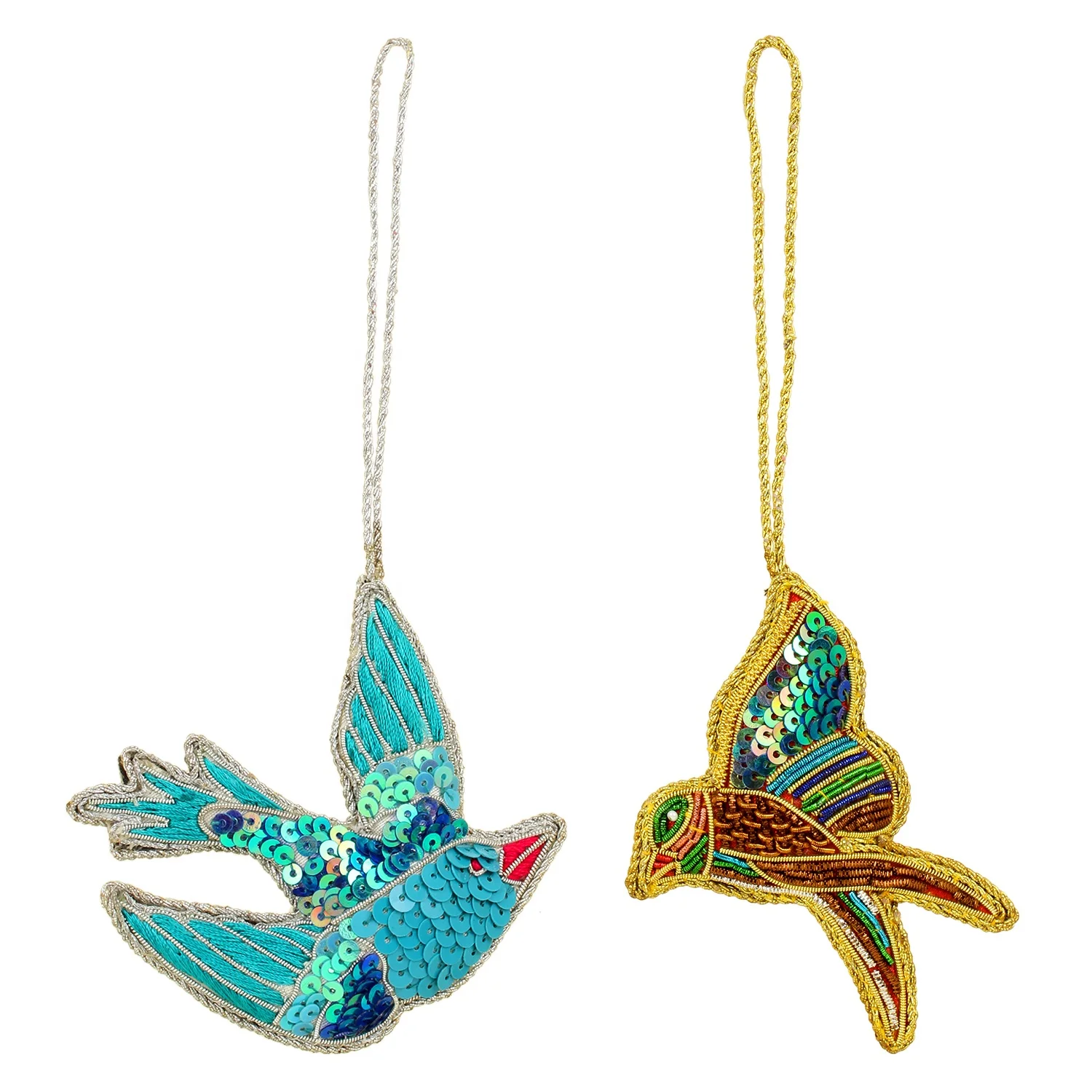 Handmade Embroidered Beaded Velvet satin Christmas Decorations Ornament Santa  Socks  Giraffe Elephant hut Customized Wholesale