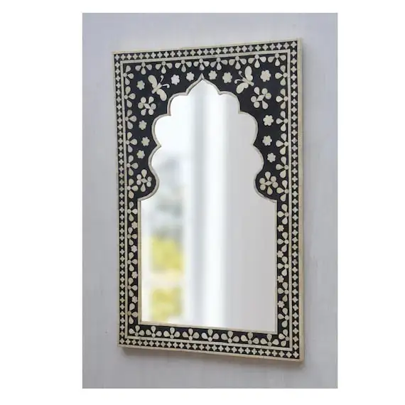Bone Inlay Mirror Frame Best Quality Handmade Work Wall Decor Mirror Use Bathroom Living Room Home Mirror By Manufacturer