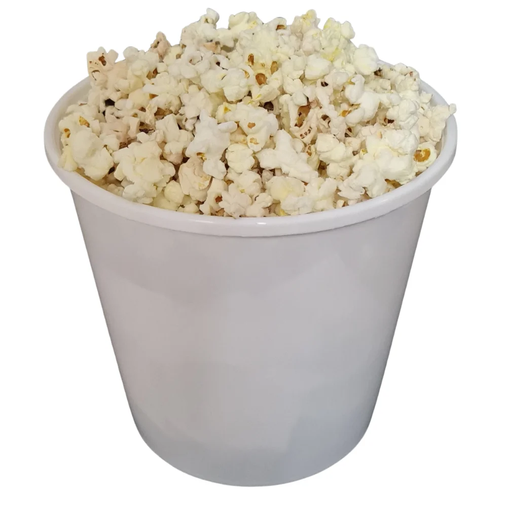 85 oz Plastic Popcorn Bucket with Lid Reusable Microwavable IML Custom Logo and Color Hot Sealing Large Popcorn Container