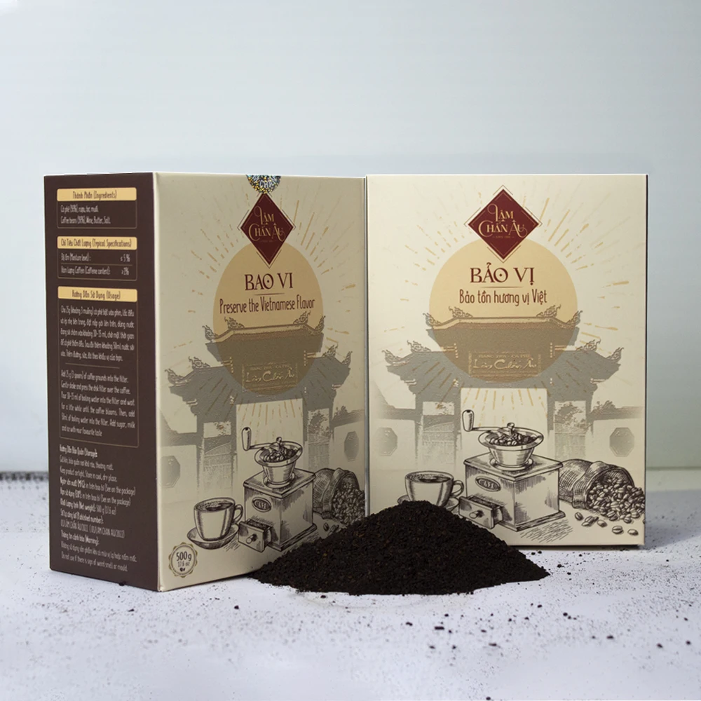 Lam Chan Au Ground Coffee Medium Roast Wholesale Food Ingredients Made In Vietnam Company Robusta and Moka