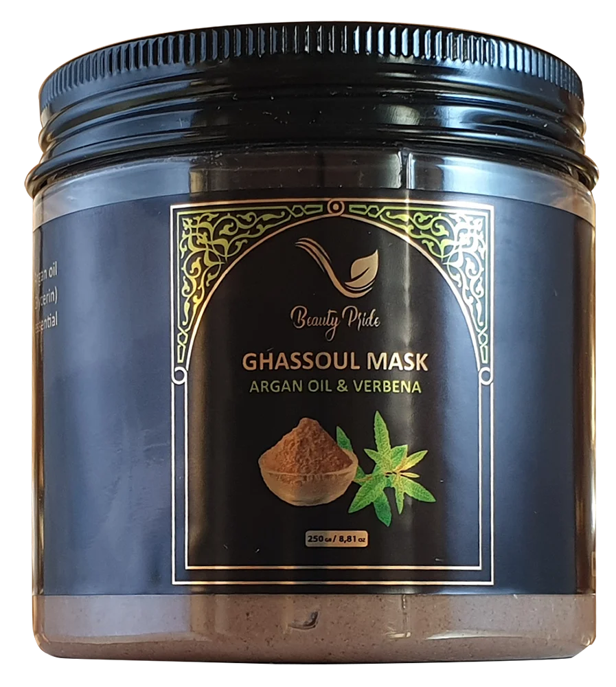 Ghassoul mask Argan oil & Verbena-natural glow mask- private labeling