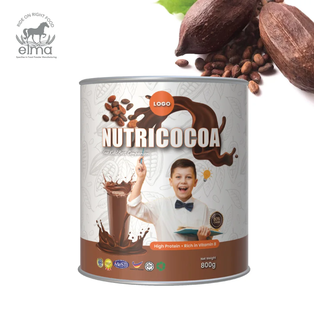 HACCP Certified Healthy Cocoa Drinks 3:1 Malted Cocoa Powder Nutritious Tasty Breakfast Ready-to-Drink High Grade Cacao Drinks