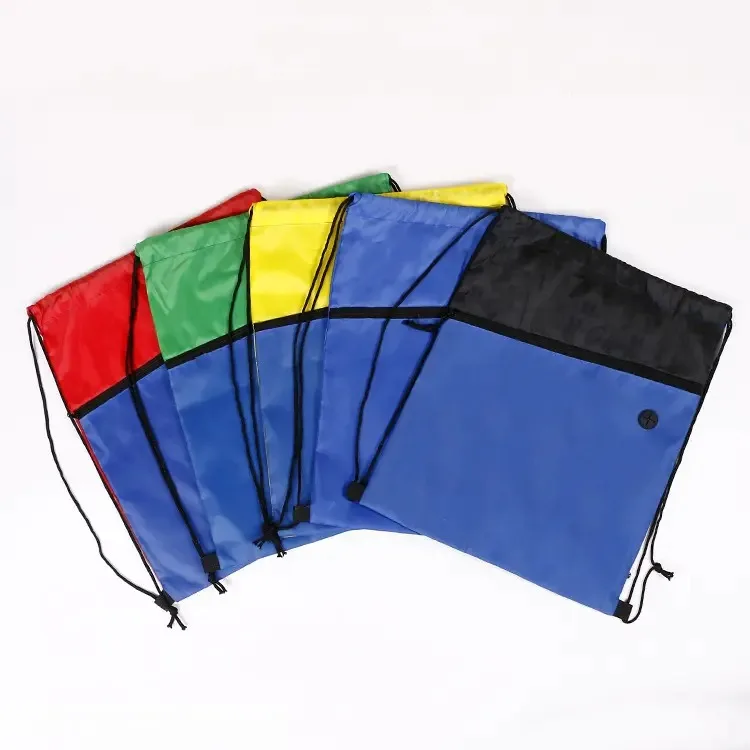 Promotional Custom Logo Rpet Drawstring Backpack Bag Polyester Sports Gym String Bag