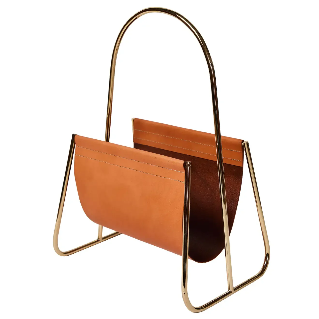 Leather File Holder for Tabletop New Design Desktop Metal Magazine Rack Book Shelves Desktop Documents Letters Storage Organizer