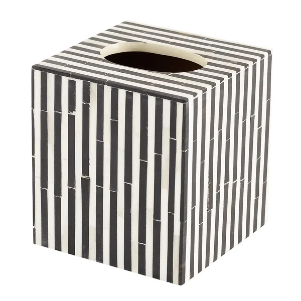 Top Quality Bone Inlay Design Centerpiece Wooden Tissue Box For Tableware Paper Holder Wedding and Event Tissue Box For Sale