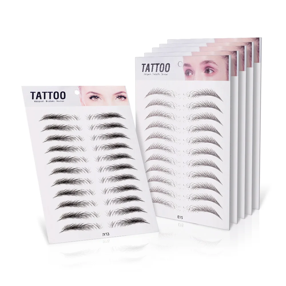 Magic Wholesale Brown Black Eyebrow Waterproof Makeup Simulation Eye Brow Stickers 4D Eyebrow Sticker