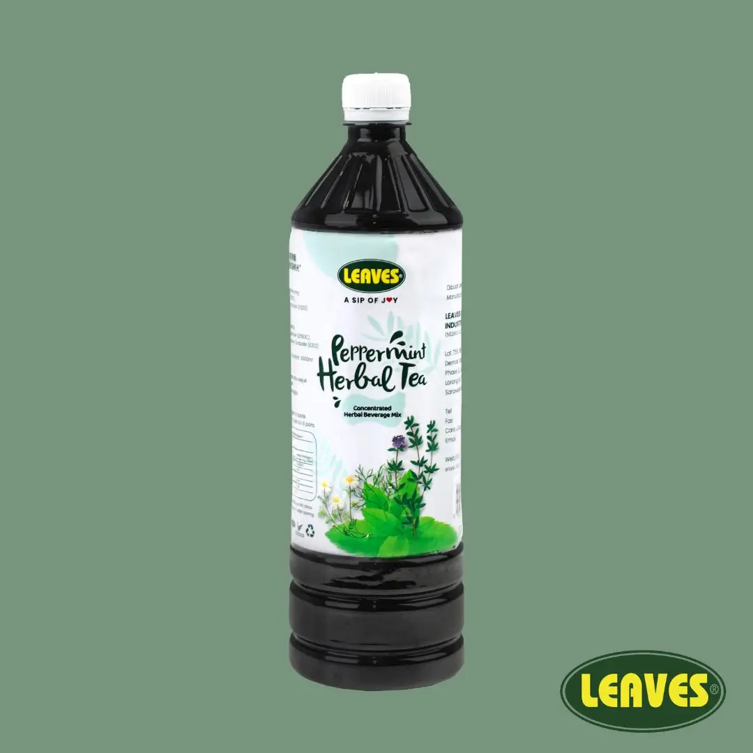 Leaves Sarawak Tea Syrup Concentrate | Sirap Concentrate Teh C Special Sarawak | PEPPERMINT HERBAL TEA SYRUP - 1Litre