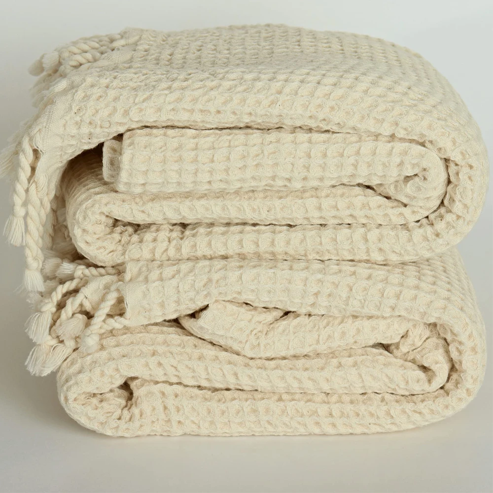 Custom Logo Pure 100% Cotton linen Waffle Weave Kitchen Dish Cloths Washing Kitchen Cleaning