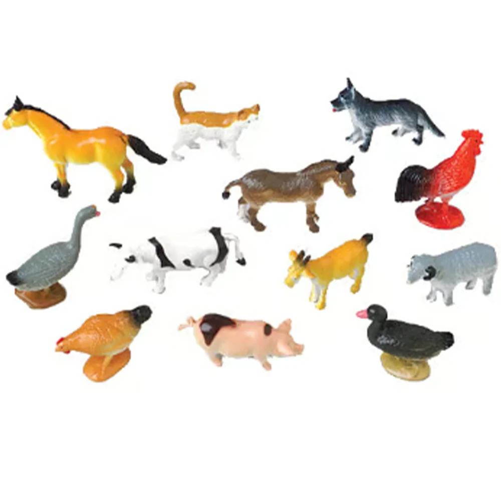 Bulk Small Mini Farm Animal Figures | mini plastic farm animal toys | children farm toy figures