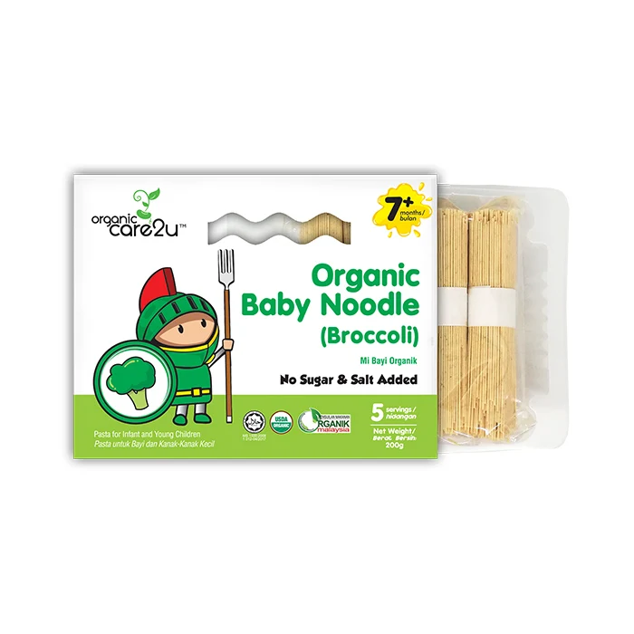 High Nutrition Organic 4 Inches Broccoli Baby Stick Noodle Soft Free From Coloring Preservatives Salt and Sugar