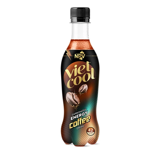Boost Energy Whole Day Vietcool Brand 400ml Pet Bottle Sparkling Energy Drink With Coffee Flavor ISO HALAL Certification