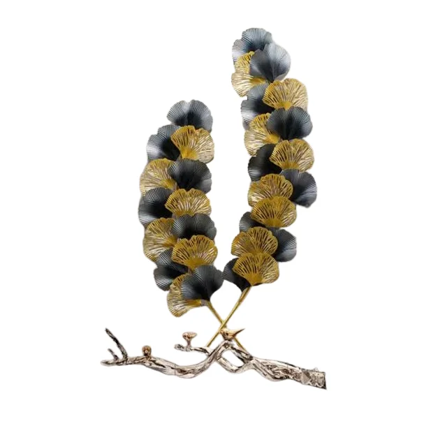 Modern Gold Color Metal Handcrafted Wall Art Sculpture Wall Decor and Hanging for Home Living room Office