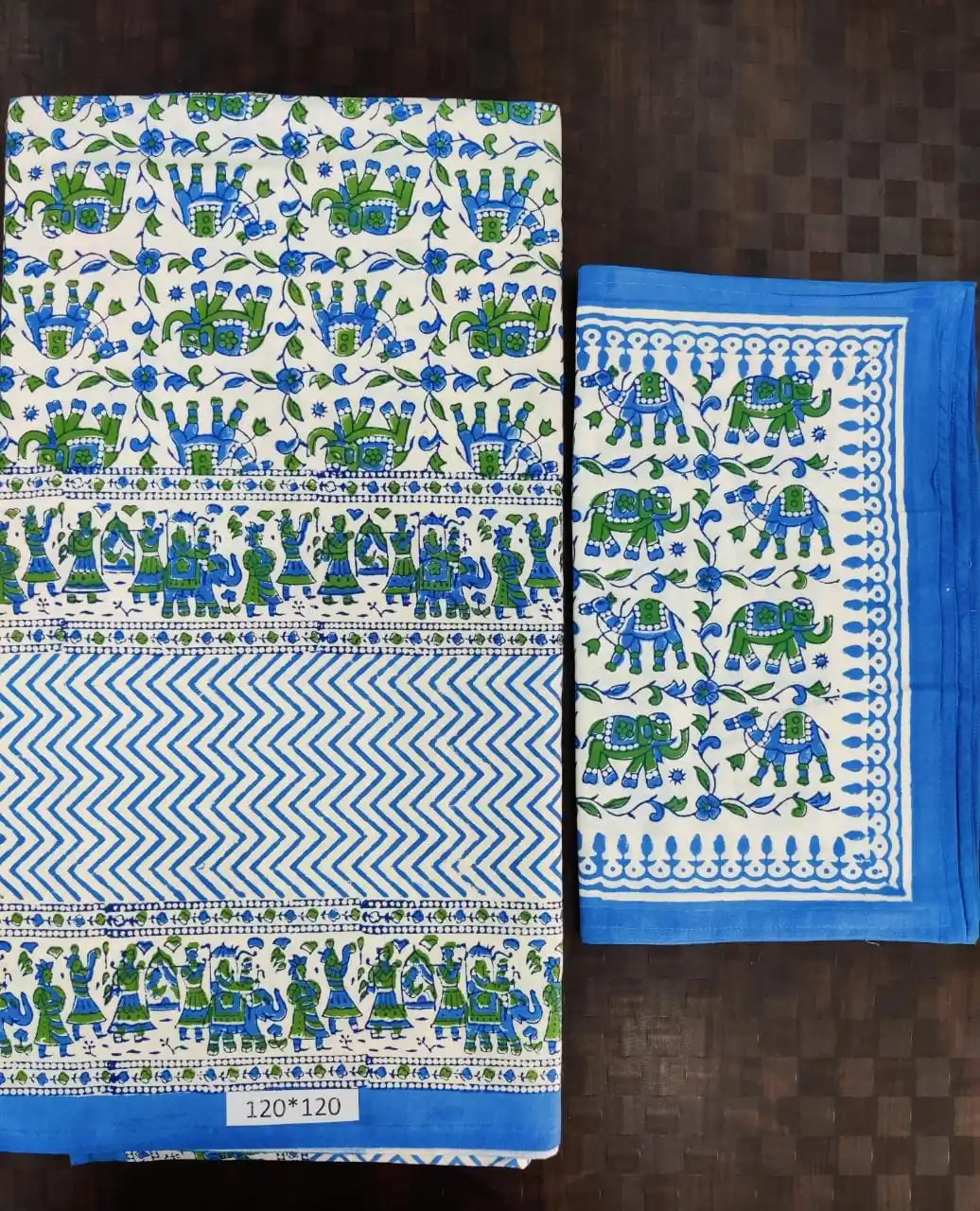 custom made 100% cotton printed bed sheets in floral patterns available in jumbo sizes of 120*120 inches