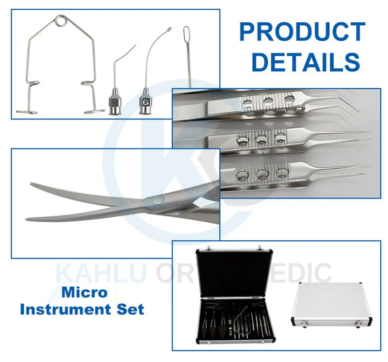Factory Price Eye Surgery Instruments Optics Instruments Titanium Cataract and Intraocular Lens Implantation Set