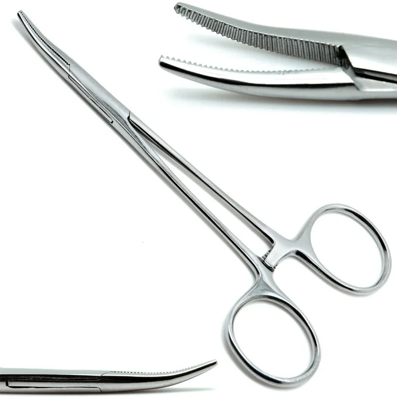 Hemostatic Fishing Stainless Steel Straight Forceps Locking Clamps Tool For Fishing And Model Building Forceps