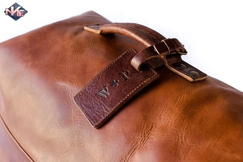 Handmade Custom Leather Duffle bags for Men and wholesale Leather Travel Overnight Weekend Sports Gym Duffel Carry On bag