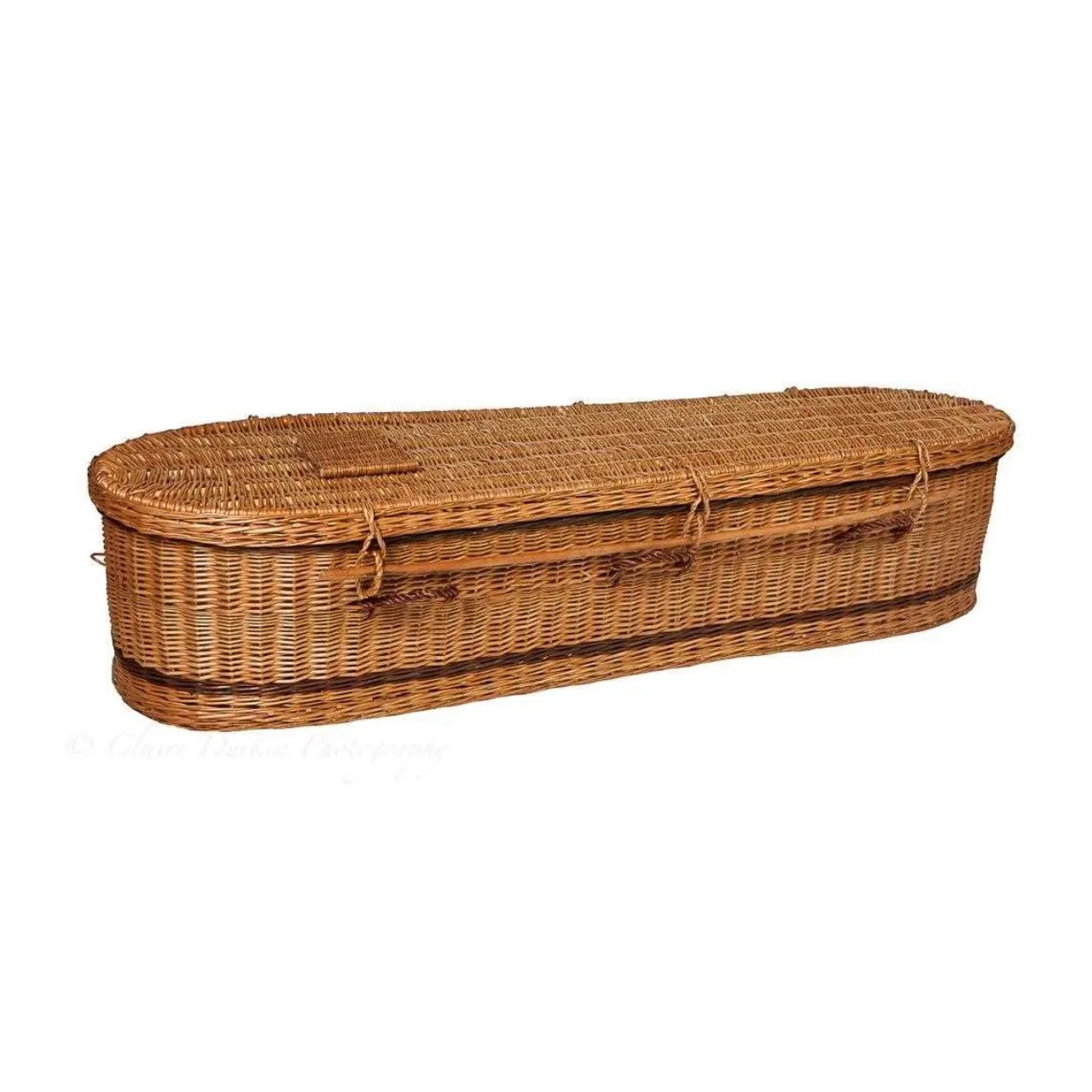 High Quality European Style Rattan Coffin Casket for Ashes Adult Handicraft Wicker funeral coffin for human pet made in Viet Nam