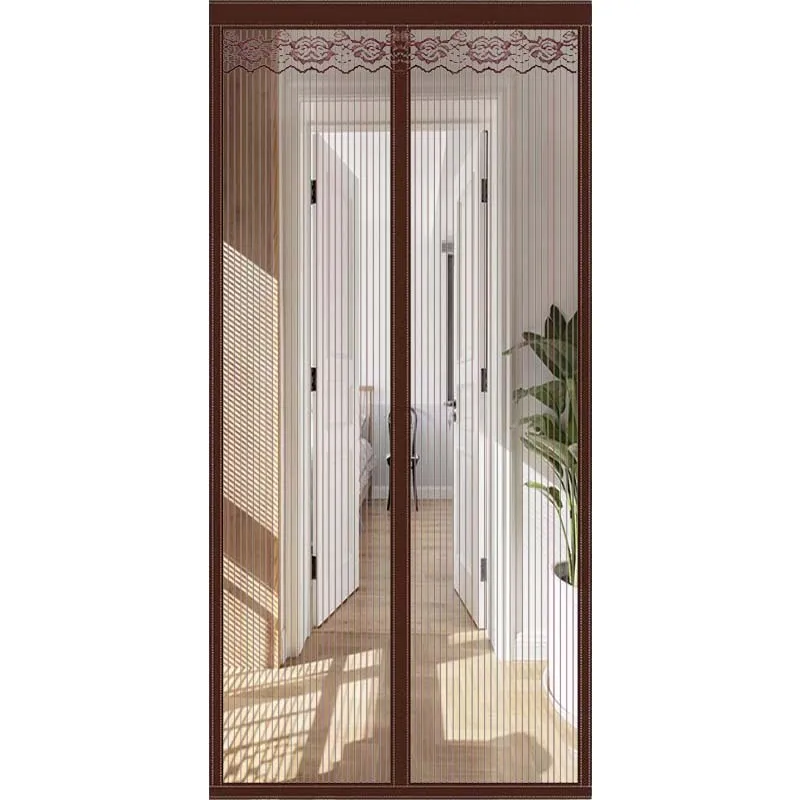 Multiple Size Automatic Closing Screen Curtain For Sliding Door Soft Double Magnetic Door Screen