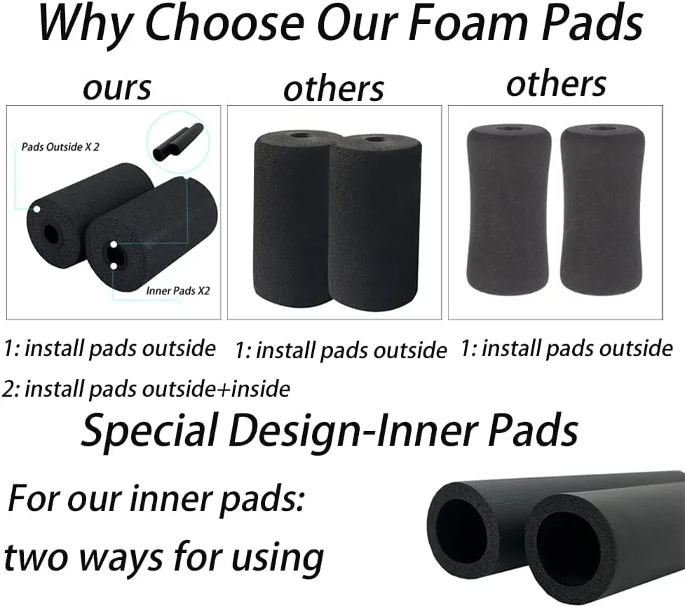 Foot Foam Pads Rollers, Machine tube leg foam roller Pad for Weight Bench, Inversion Table and gym exercise equipments