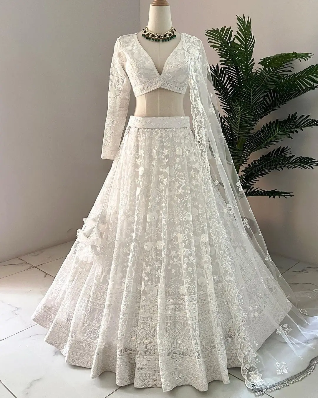 Beautiful Embroidery With All Over Mirror Work Wholesale Priced Embroidered Lehenga Choli And Jacket Navratri Festival Clothing