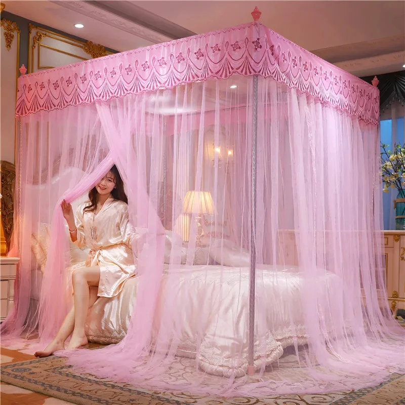 Wholesale Palace style floor-to-ceiling Single layer Square Mosquito net