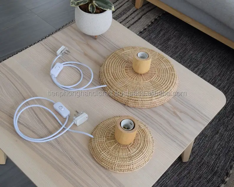 Bamboo Bedside Lamp 28cm For Bedroom Decorative Table Tamp Floor Lamp Desk Decoration Home Decoration