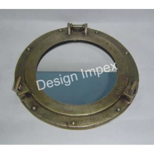 Brass Gold Handcrafted Porthole Mirror With Logo Pattern Great Quality House Decoration For New Year Christmas Vanity Mirror