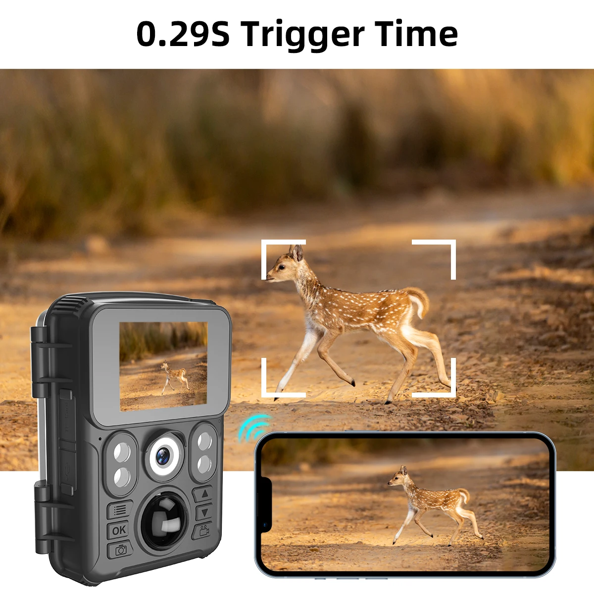 Newest HD 1080P Trail Hunting Camera IP66 Waterproof Wildlife Camera Outdoor Trap Game Trail Camera Night Vision Animal Monitor
