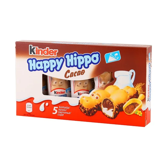 Happy hippo Chocolate Chocolate Kinder Bar Hazelnut 44g Cartoon