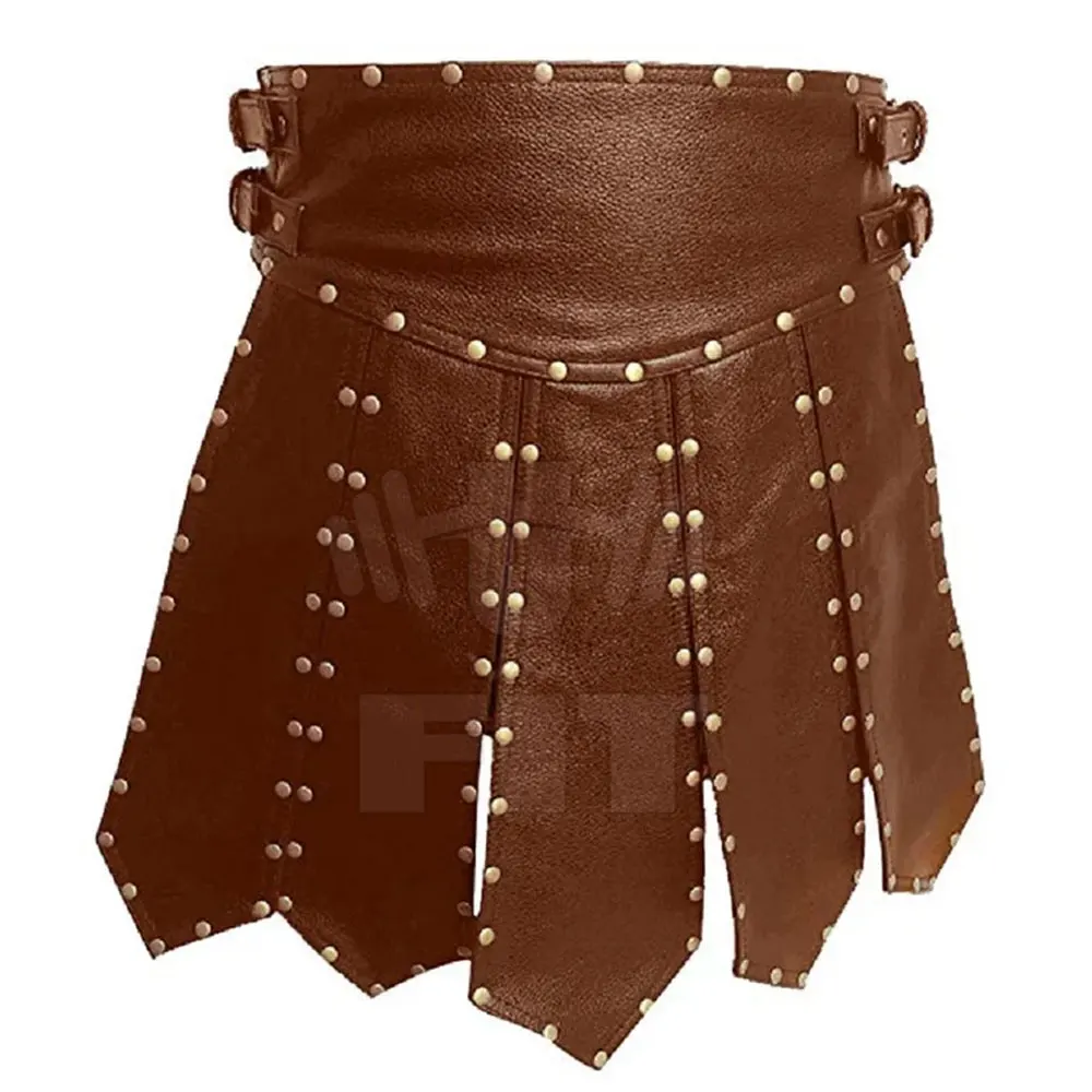 Customized Made Leather Kilts Hot Selling Leather Kilts Adults Wear In Stock Leather Kilts