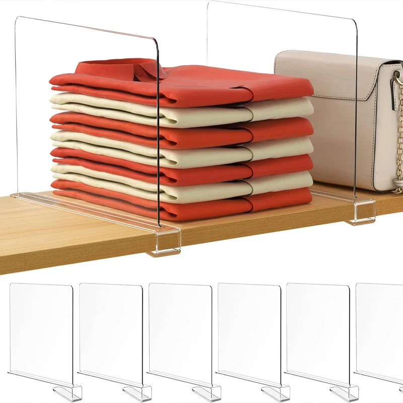Warehouse Acrylic Closet Purse Divider Handbags Shelf Dividers For Storing Clothes