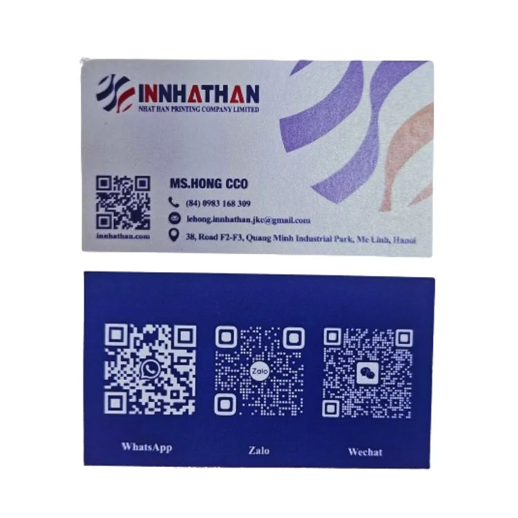 Принтер для визитных карточек быстрая доставка двусторонний код Qr Scan экологически чистый индивидуальный дизайн от вьетнамского производителя
