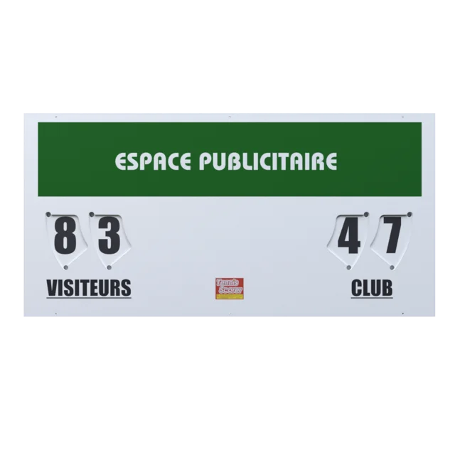 Large 120 X 60 cm Double-Sided Manual Scoreboard Unperishable Plastic Basketball Handball All Sports Durable Indoor Children