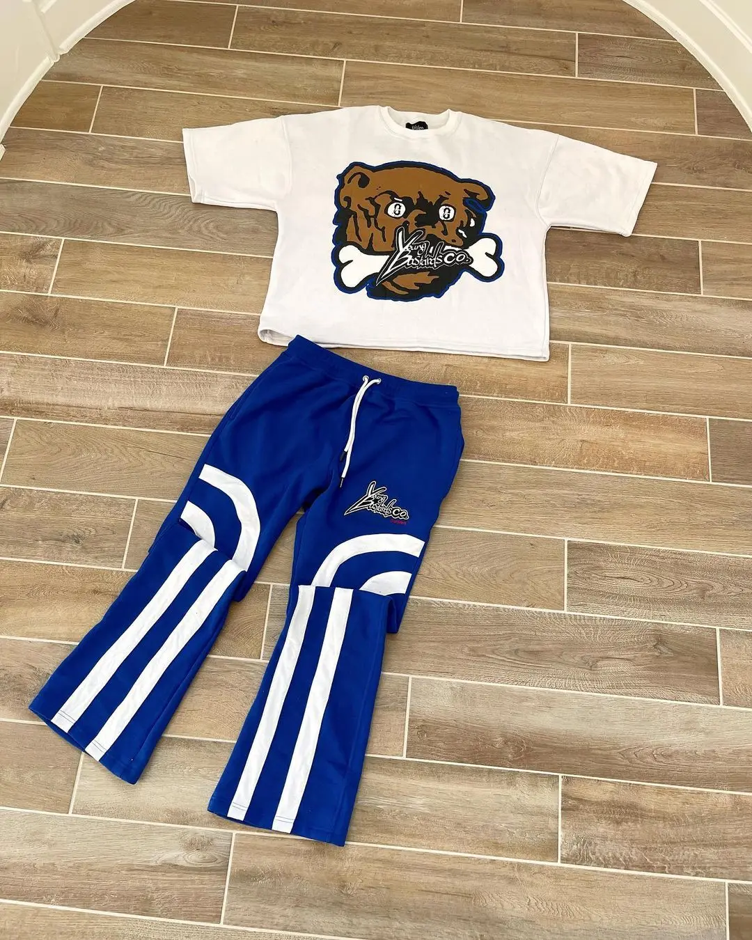 Fashion Streetwear Track Suit Men Pullover T-Shirt and Pants Jogging Sweatsuit Tracksuit For Men