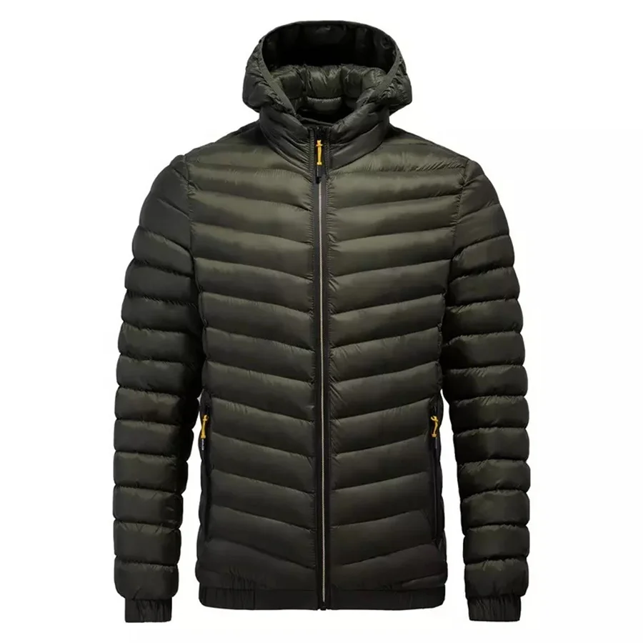 Customize Men 2024 high quality  Thick Winter Polyester Puffer Bubble Jacket Coat Puffer Jacket With Hood