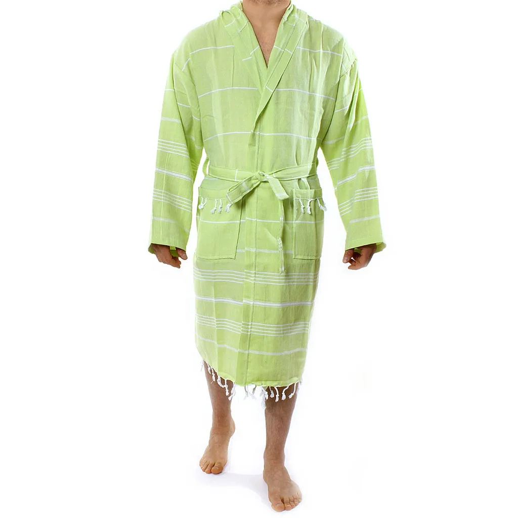 Pure Series High Quality Unisex Turkish Cotton Bathrobes for Women Men Hotel Robes Custom  Logo Packing Luxury Sleepwear Robe