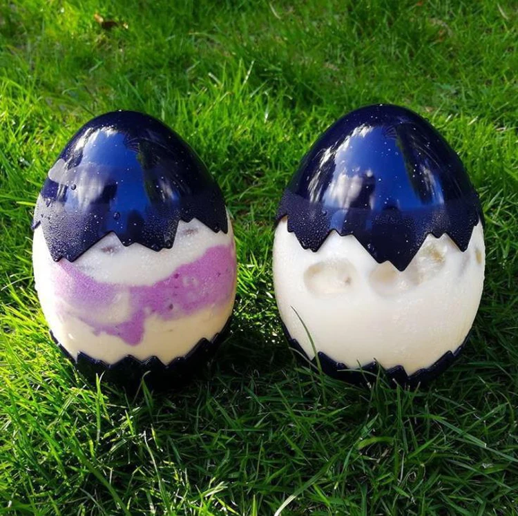 New Style 500ml 16 oz Egg shell shaped Boba Tea Jar Soft Drink Beverage Plastic Juice And Water Bottle with Cap